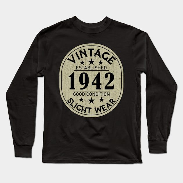 1942 Vintage - Good Condition Slight Wear Long Sleeve T-Shirt by Stacy Peters Art